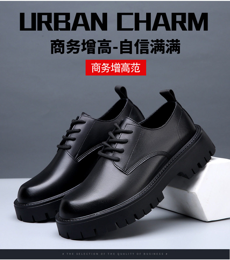 Bốt Martin cổ thấp mũi tròn có đế độn cao, dây buộc, chống trượt cho nam — Màu xám phẳng, Màu đen phẳng chi tiết 4