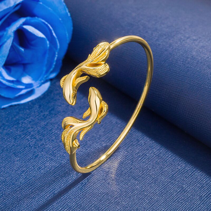 Original Vietnam Gold Plated Open Silver Plated Pisces Brass Gold Plated Pisces Bracelet Goldfish Bracelet Original Vietnam Gold Plated Open Silver Plated Pisces Brass Gold Plated Pisces Bracelet Goldfish Bracelet