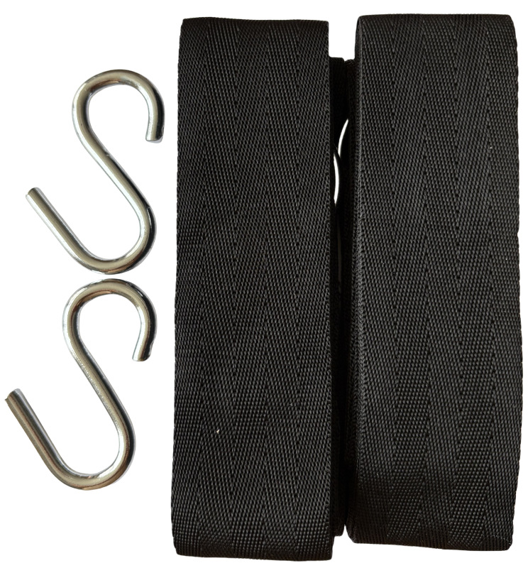 Hängematte aus Canvas mit Quasten im Landhausstil für Camping und Outdoor-Aktivitäten, 340 g/m², verdichtet, doppelt, mit Kippschutz_voghion.com