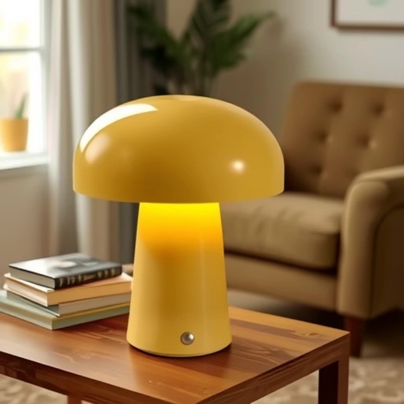 Lámpara de mesa de hongos minimalista moderna dormitorio junto a la cama sala de estudio diseñador nórdico sala de estar sala de estar lámpara de mesa
