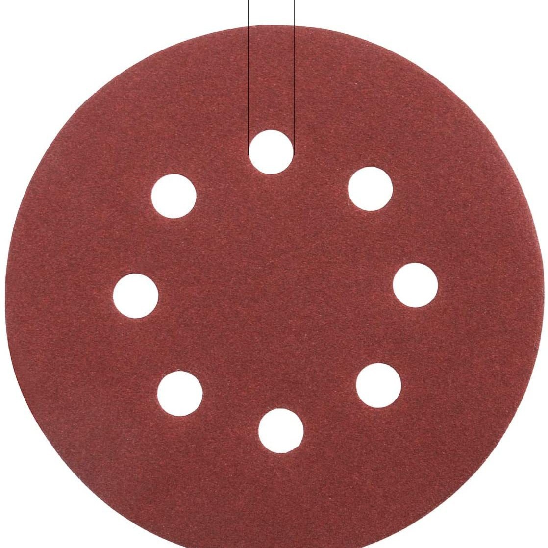 Juego de 100 discos de lija, 5 pulgadas, 8 agujeros, gancho y bucle, lija flocada, adecuados para lijadoras orbitales, tela de lija.