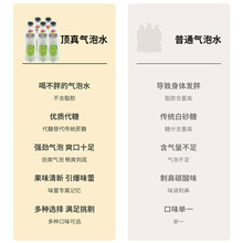顶真苏打气泡水碳酸饮料白桃青柠味汽水饮品0糖0脂0卡气泡水批发
