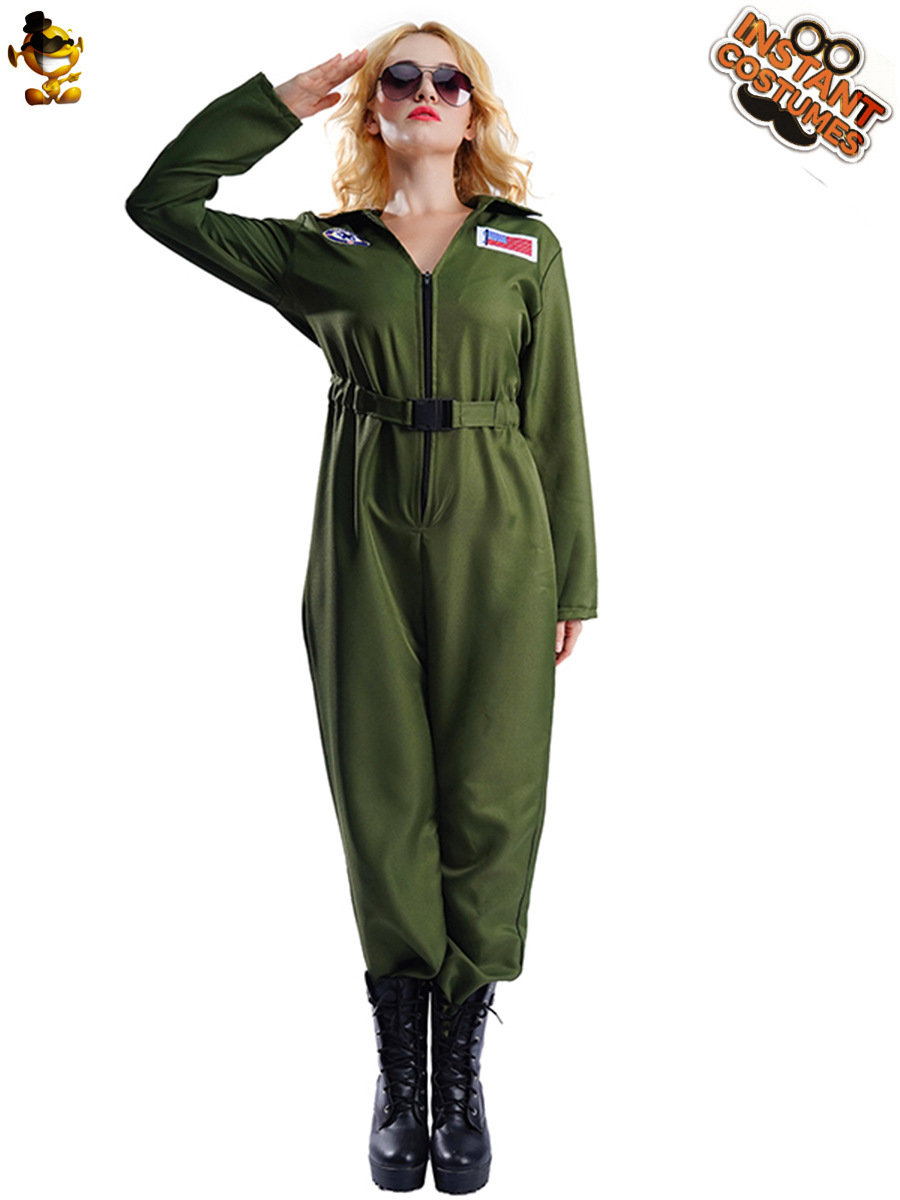 Gran Fuerza Aérea femenina traje espacio juego rol mascarada Cosplay traje ropa de fiesta