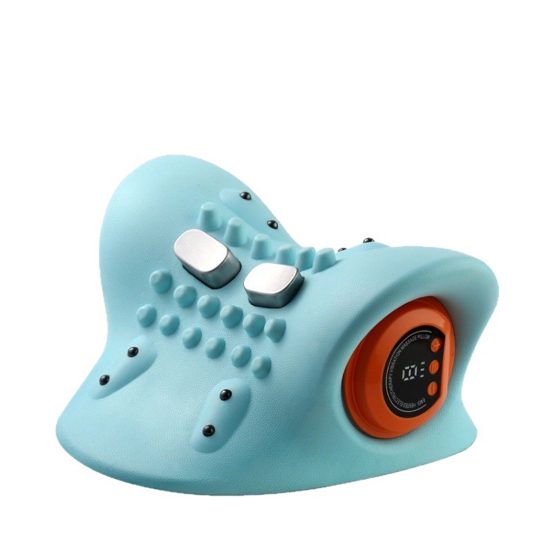 almohada de sueño inteligente transfronteriza columna cervical fisioterapia almohada de masaje en caliente cabeza casera hombro masajeador de cuello protector de cuello multimodo