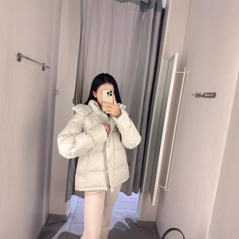 Clearance Sale: Original Lululemon Five-Panel down Jacket for Women, Winter Warm Puffer, 90% White Duck Down, Short Style with Hood