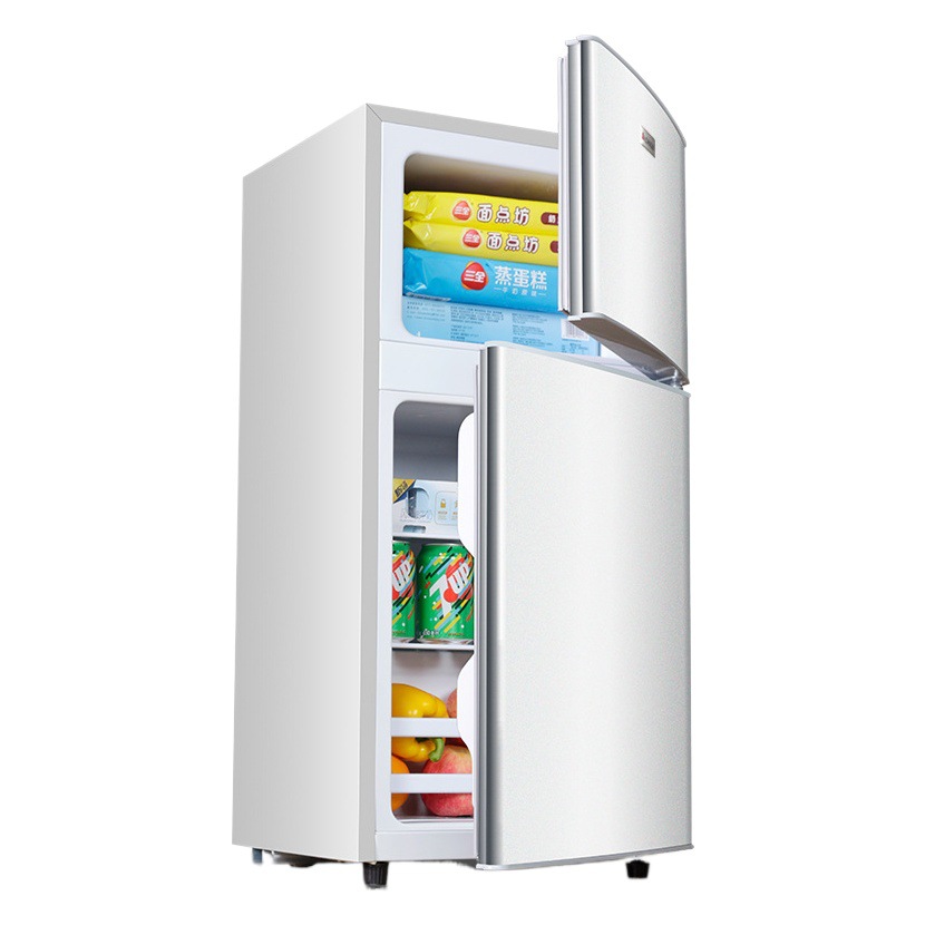 Refrigerador pequeño Chigo de 50-172 litros para uso doméstico, adecuado para pequeños apartamentos, con diseño de congelador superior y enfriador inferior, mini refrigerador eléctrico de doble puerta para dormitorios.