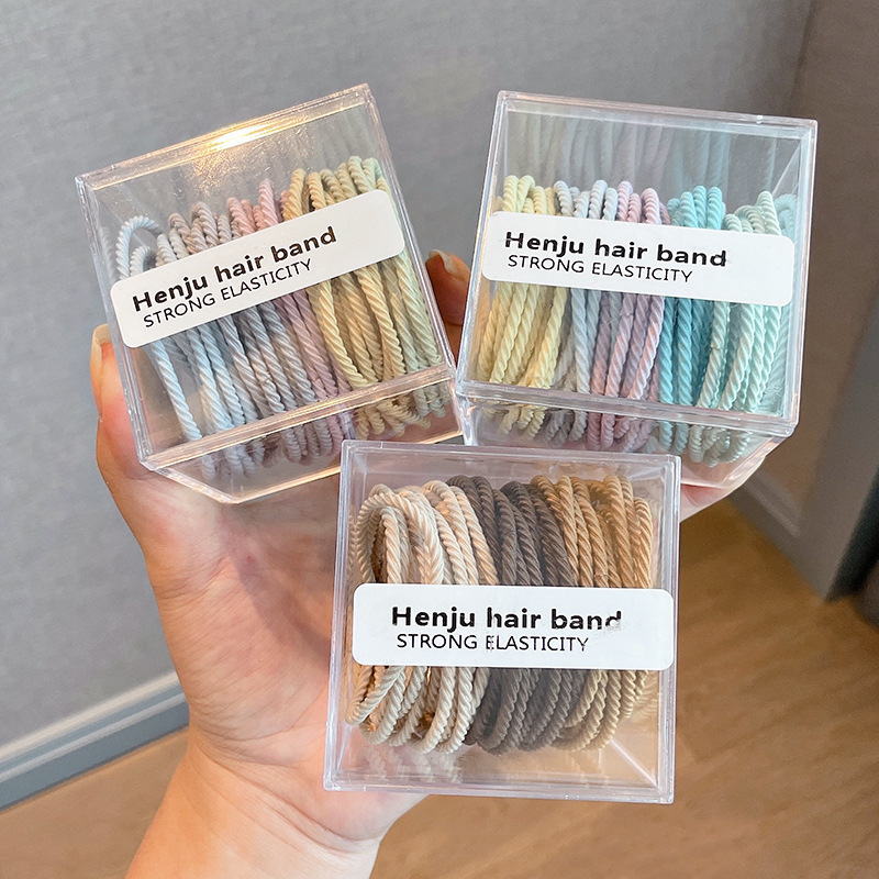 Cuerda de pelo de alta calidad banda accesorios para el cabello de alta gama nuevo estilo cuerda de pelo de las mujeres cubierta de cuero corbata pelo goma banda anillo de goma tocado Mori