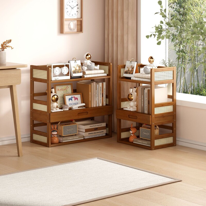 Desktop bookshelf storage rack, office computer storage rack, simple multi-layer small bookshelf, home bookcase storage