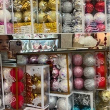 Amazon новый трансграничный оптовый 6cm рождественский декоративный шар Рождественский шар красно-белый зеленый пятнистый шар рождественская елка украшения