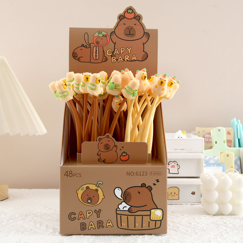 Cartoon pegamento suave rock music bolígrafo neutro alto valor facial adorable bolígrafo creativo bolígrafo publicitario estudiantes fáciles de usar papelería pequeños premios