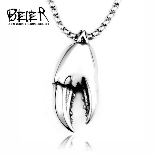 beier foreign trade new stainless steel men's pendant wholesale octopus crab claws squid titanium steel necklace jewelry