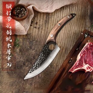 手工锻打锤纹剔骨刀 户外专用小弯刀 屠宰割肉杀猪切肉分割多用刀-阿里巴巴