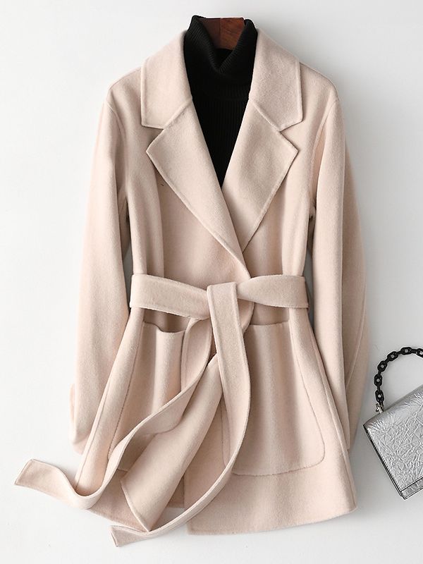 Chaqueta Corta de Lana de Doble Cara para Mujer