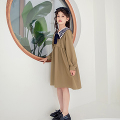 Girls' Dresses 2024 Spring New Style Internet Celebrity Fashionable Children's Wear Skirts for Big Children Spring and Autumn Girls Princess Dresses