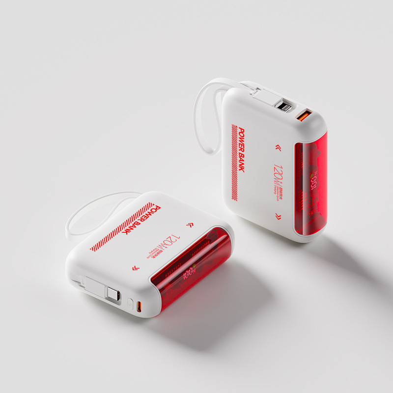 新しいパワーバンク 120W 超高速充電、ケーブル付き、コンパクトでポータブルな 20000 mAh 大容量モバイル電源|undefined