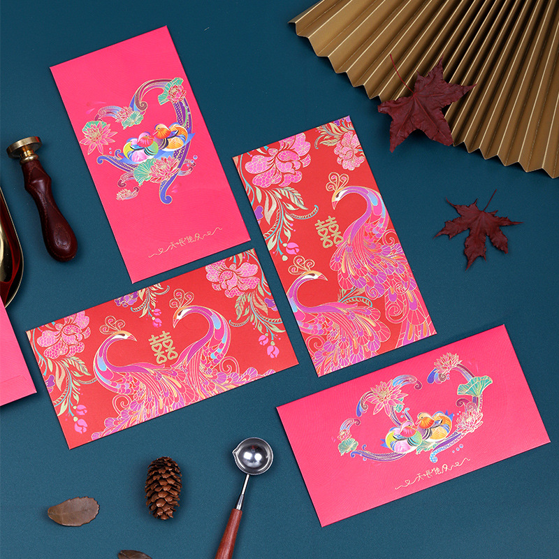 結婚用品紅包喜字大中創意婚禮迷你廣州利是封訂 制批發喜結良緣