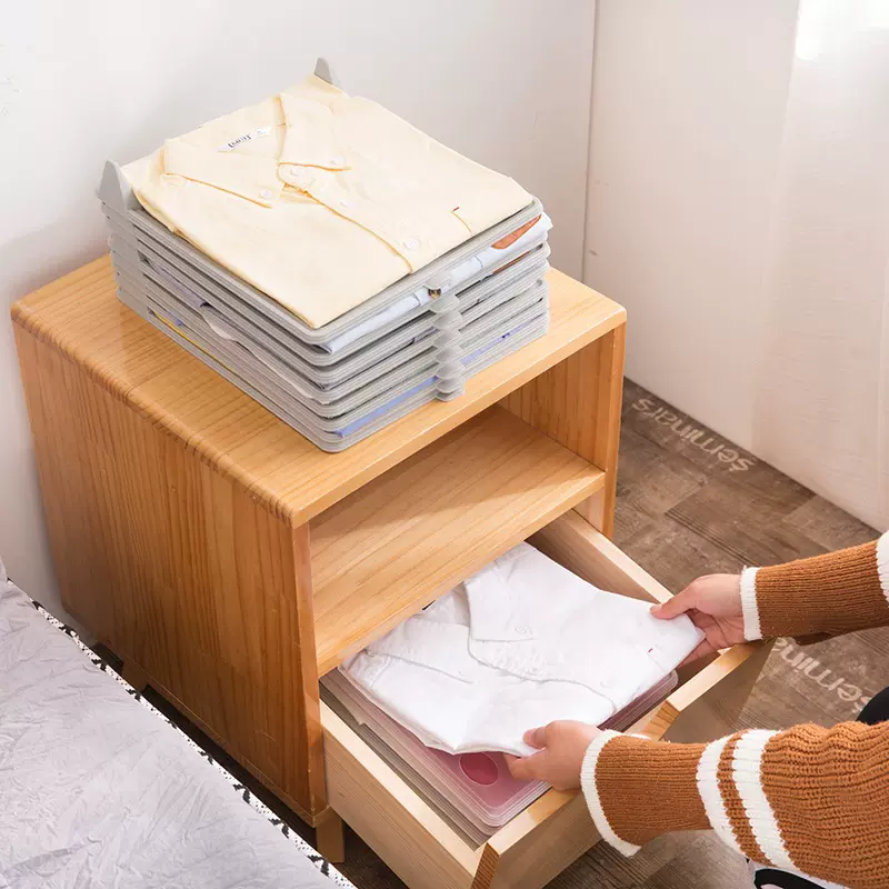 折衣板塑料折叠收纳神器懒人叠衣板创意家用宿舍衣物专用收纳架