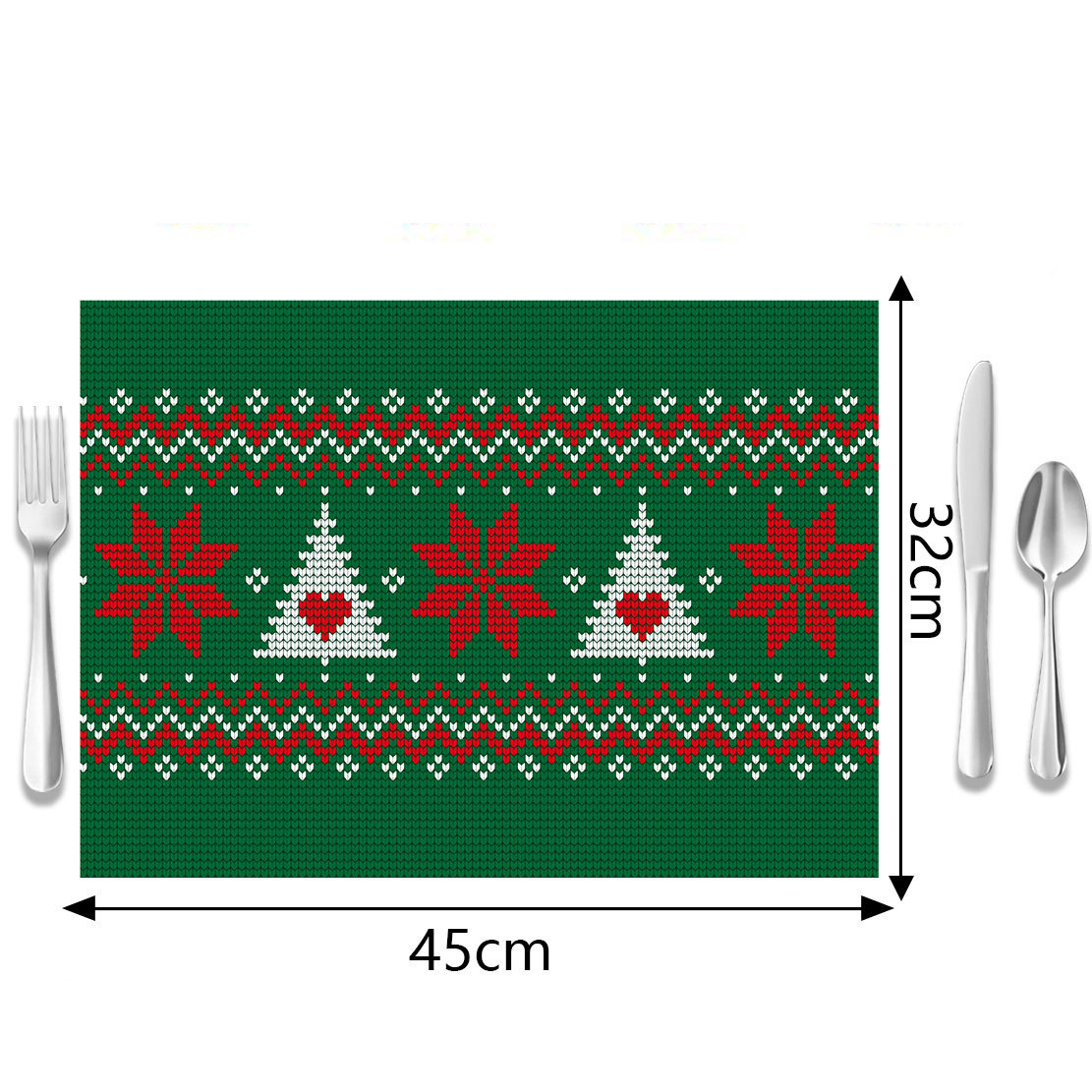 Navidad almohadilla de comedor letras inglesas nórdicas servillas de mesa comedor occidental una sola capa de lino almohadilla de aislamiento de la mesa