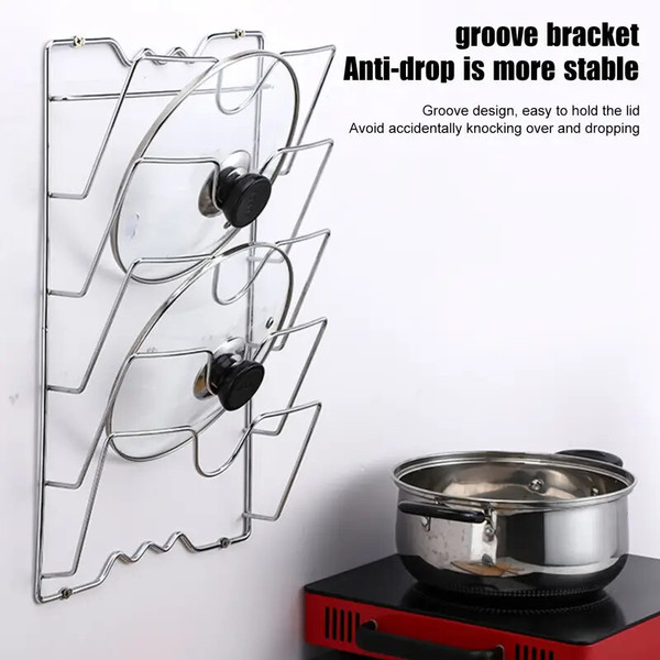 Cross -border explosion kitchen storage wall hanging pot lid