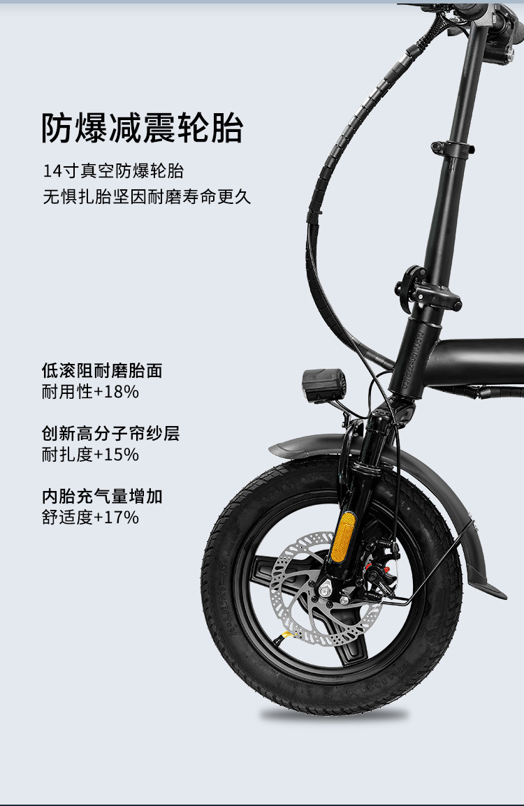Cross-Border Wholesale Folding Electric Bicycles, Power-Assisted Lithium Battery Electric Vehicles, Adult Commuter Vehicles for Men and Women