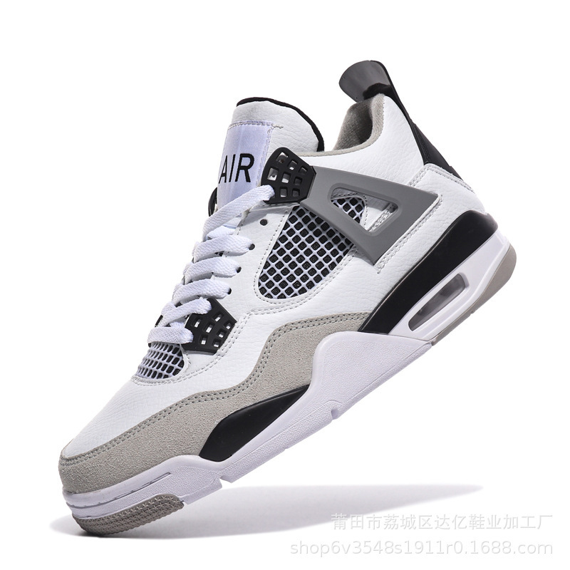 Putian Shoes Factory Wholesale Pure Original Aj4 Joe 4 Basketball Shoes Men's Shoes Paris White Cement University Blue Sports Shoes