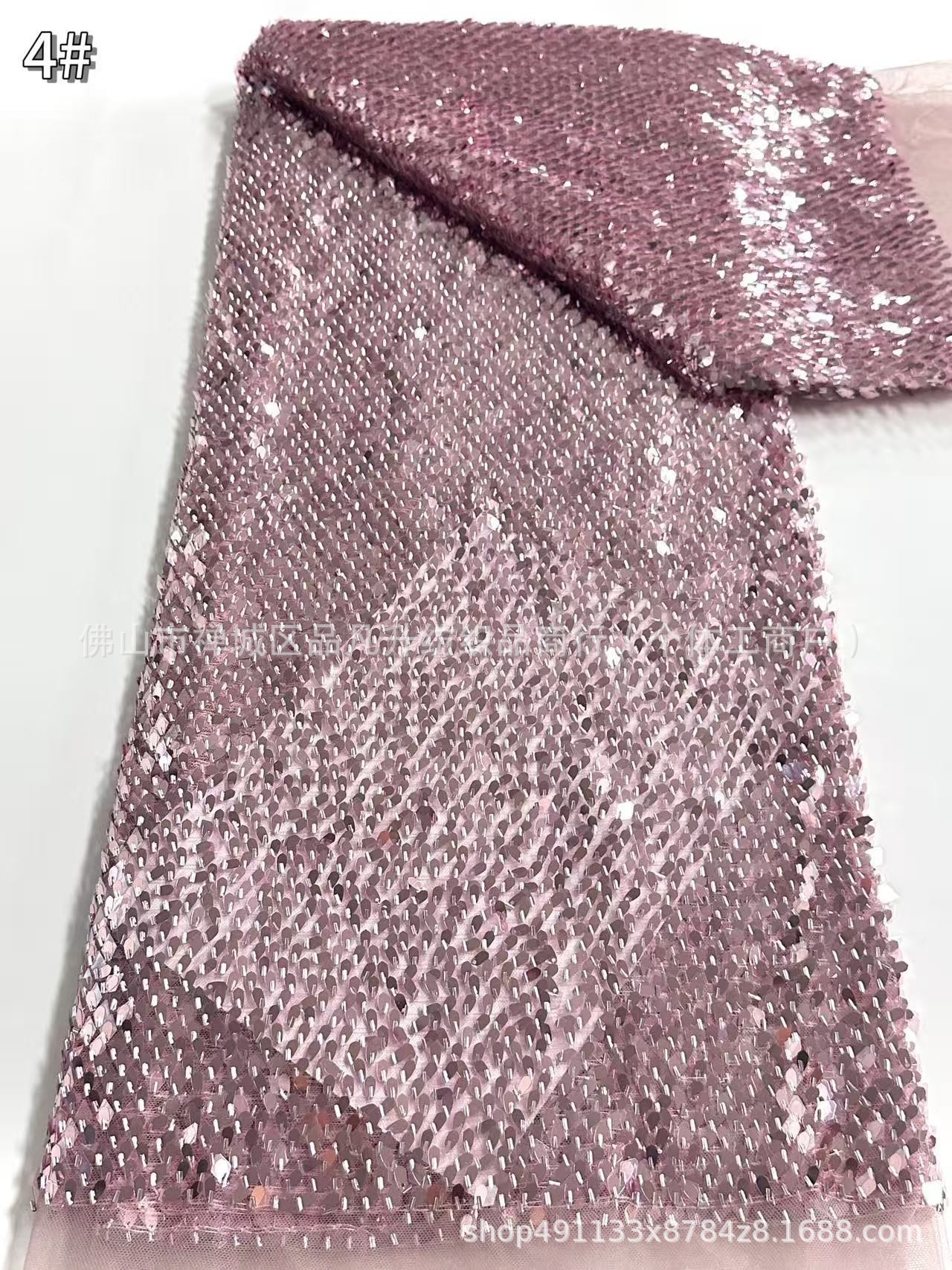 Fabricante al por mayor escamas de pescado sequin bordado tela cena brindis vestido de baile vestido de fiesta tela