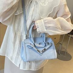 時尚簡約鉑金包包2024跨境新款高級質感手提凱莉包洋氣單肩斜挎包