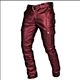 2024 Cross-border New Explosions wish Amazon Hot Selling European and American Solid Color PU Strap Casual Men's Leather Pants KZ2332