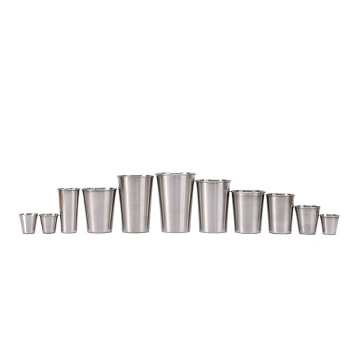 Factory supply beer glass water cup curling stainless steel spirit cup sauce cup butter cup condiment cup pint cup