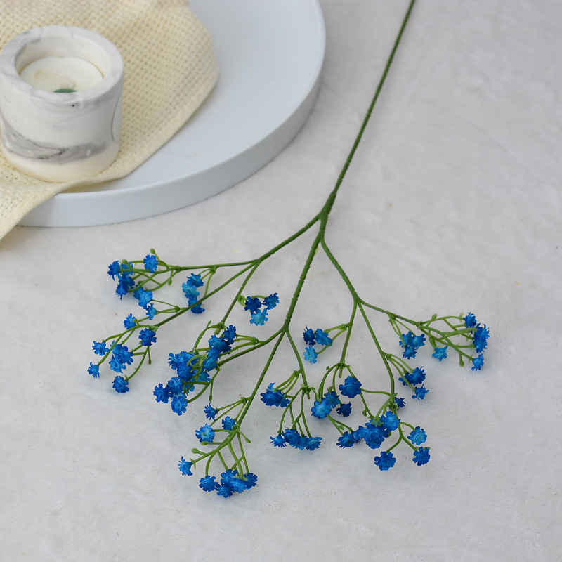 Cielo estrellado artificial 3 tenedor siente pegamento suave cielo estrellado decoración de la boda celebración de flores de plástico flor artificial ramo artificial