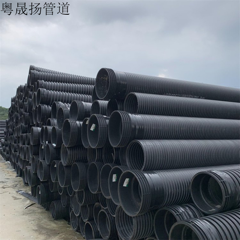 PP双高筋缠绕管hdpe双壁波纹管缠绕结构B型克拉管中空壁A型井筒管