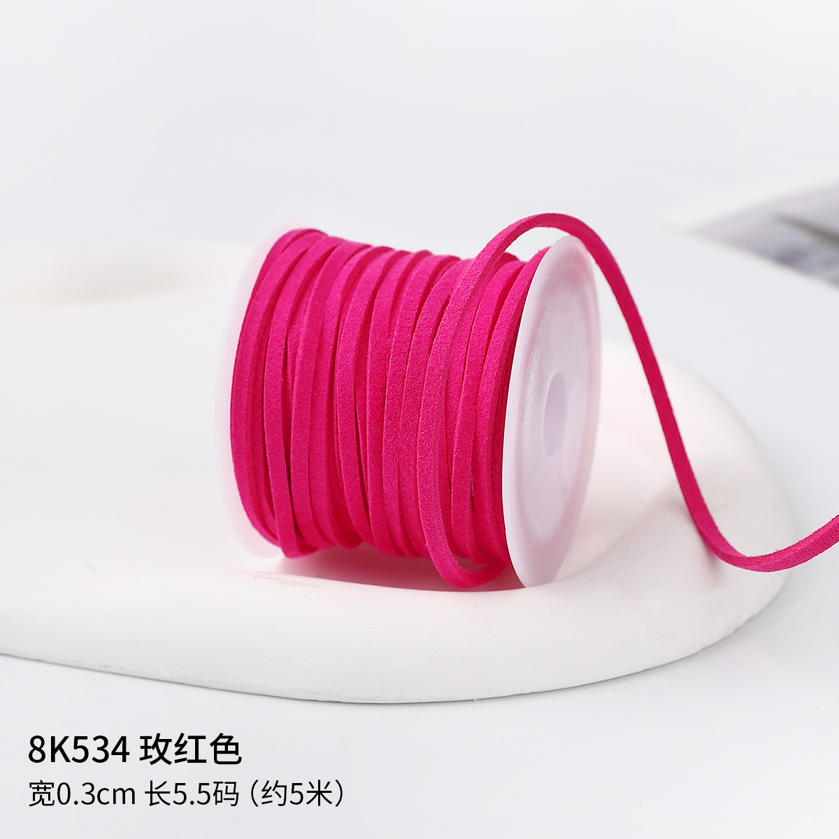 0.3cm cuerda de piel de ciervo gran rollo de cuerdas de lona de seda cinta de regalo caja de regalo embalaje de cinta de colores hecha a mano cuerda de tracción