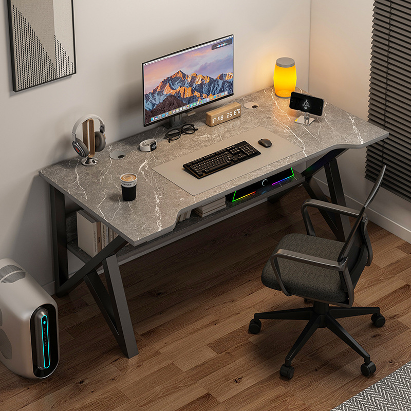 E-Sports Table and Chair Slate Color Office Changjiaqin Gaming Computer Table Desktop Home Table Simple Bedroom Set