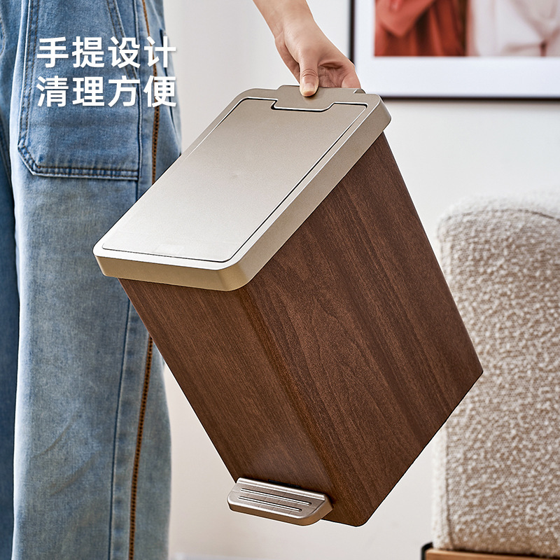 ゴミ箱 家庭用 高級プッシュ式バネ蓋 浴室 キッチン トイレ 大容量 両開きペダルゴミ箱|undefined