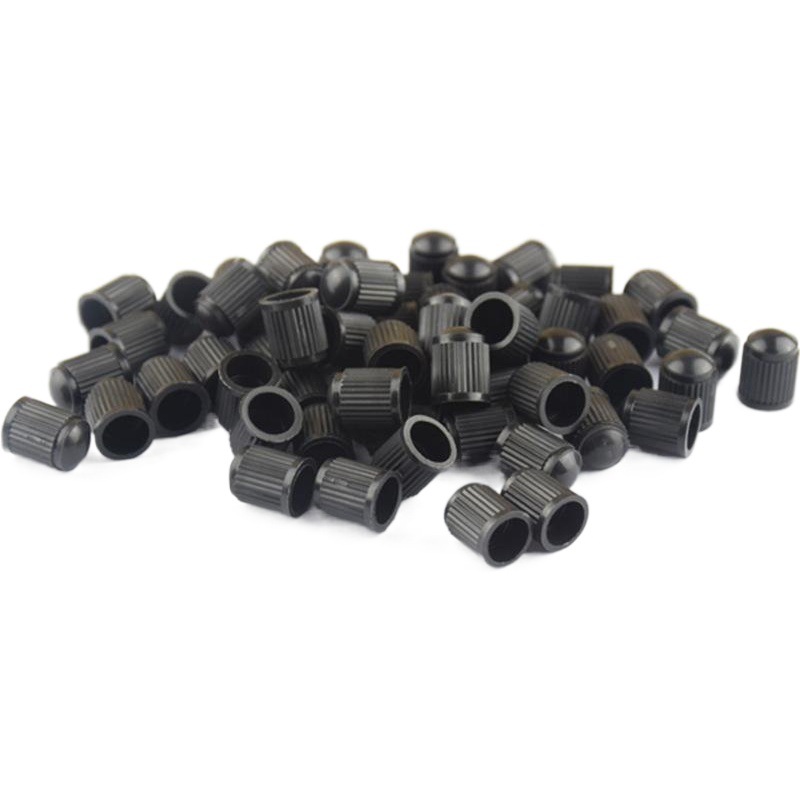 Car Bicycle Tire Black Plastic Valve Cap Dust Cover Dust Cap Spot Inflatable Vacuum Tire