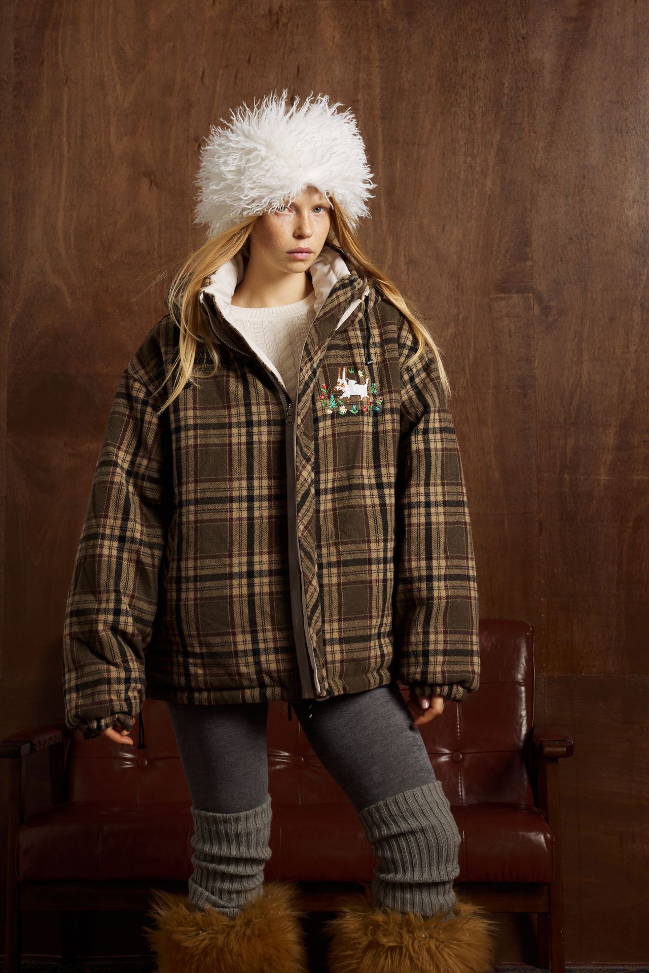 "Giacca unisex reversibile a quadri – Cappotto invernale oversize con cappuccio (fodera trapuntata, doppio uso, stampa a quadri vintage, tasche foderate in pile)"_voghion.com