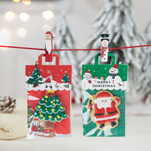 手提圣诞曲奇饼干包装袋玛德琳牛轧饼机封单独袋糖霜饼干页眉卡头