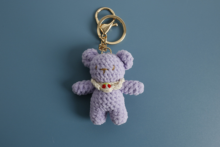 25g Weight Bag Pendant, Keychain Classification 1 Piece Quantity Holiday, Daily Occasion Hand knitting yarn Material Animal Pattern All Seasons Season Cute Style 1 Piece Cute Animal Hand Knitting Yarn Bag Pendant Keychain 2