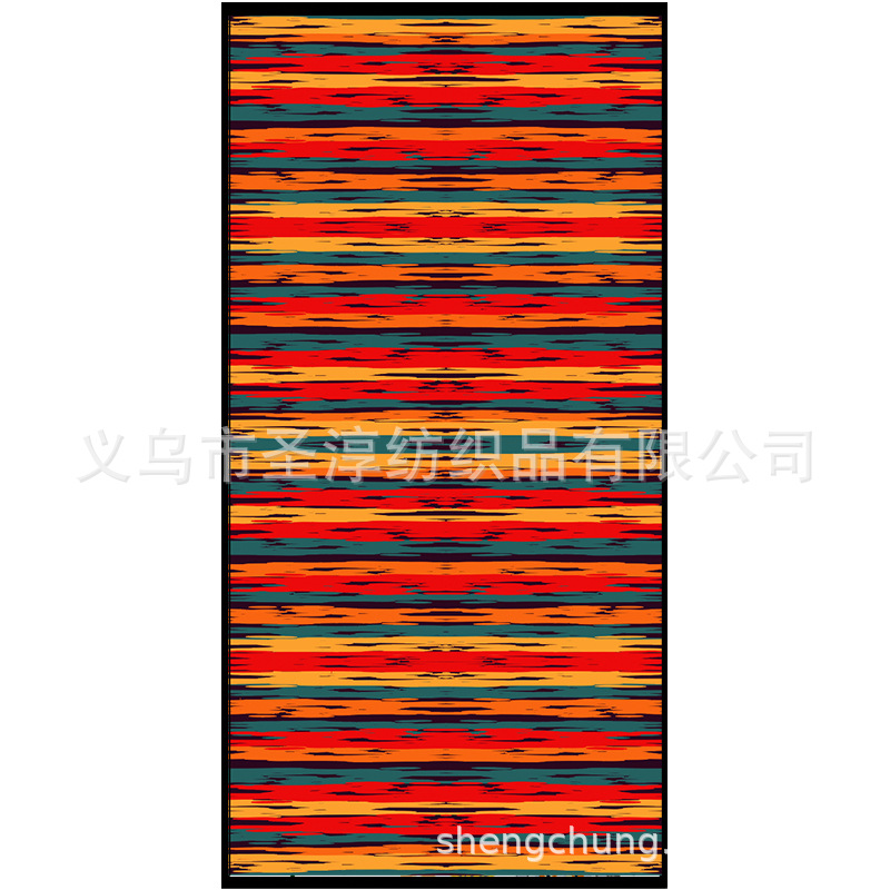 Toalla de baño de transferencia térmica de fibra ultrafina personalizada del fabricante Impresión completa Toalla grande Toalla de playa de impresión transfronteriza