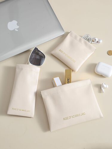 Cross-border lipstick bag, cosmetics, PU storage bag, automatic closing, shrapnel gift bag, portable headphones, data cable, change