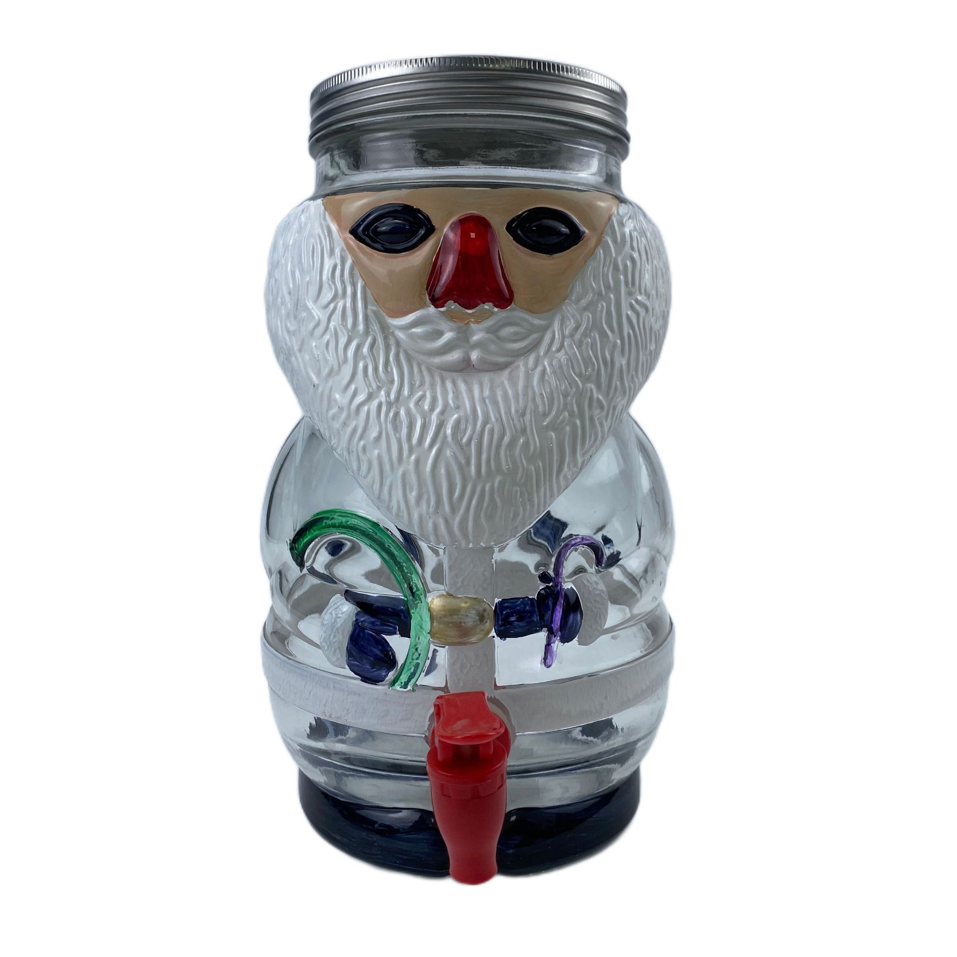 玻璃罐圣诞老人圣诞节日氛围感冷水壶玻璃瓶泡酒罐5L大容量果汁罐