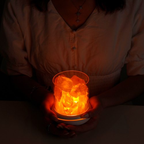  New Himalaya Aromatherapy Salt Lamp USB Desk Air Purifier Aromatherapy Night Light Salt Stone Lamp