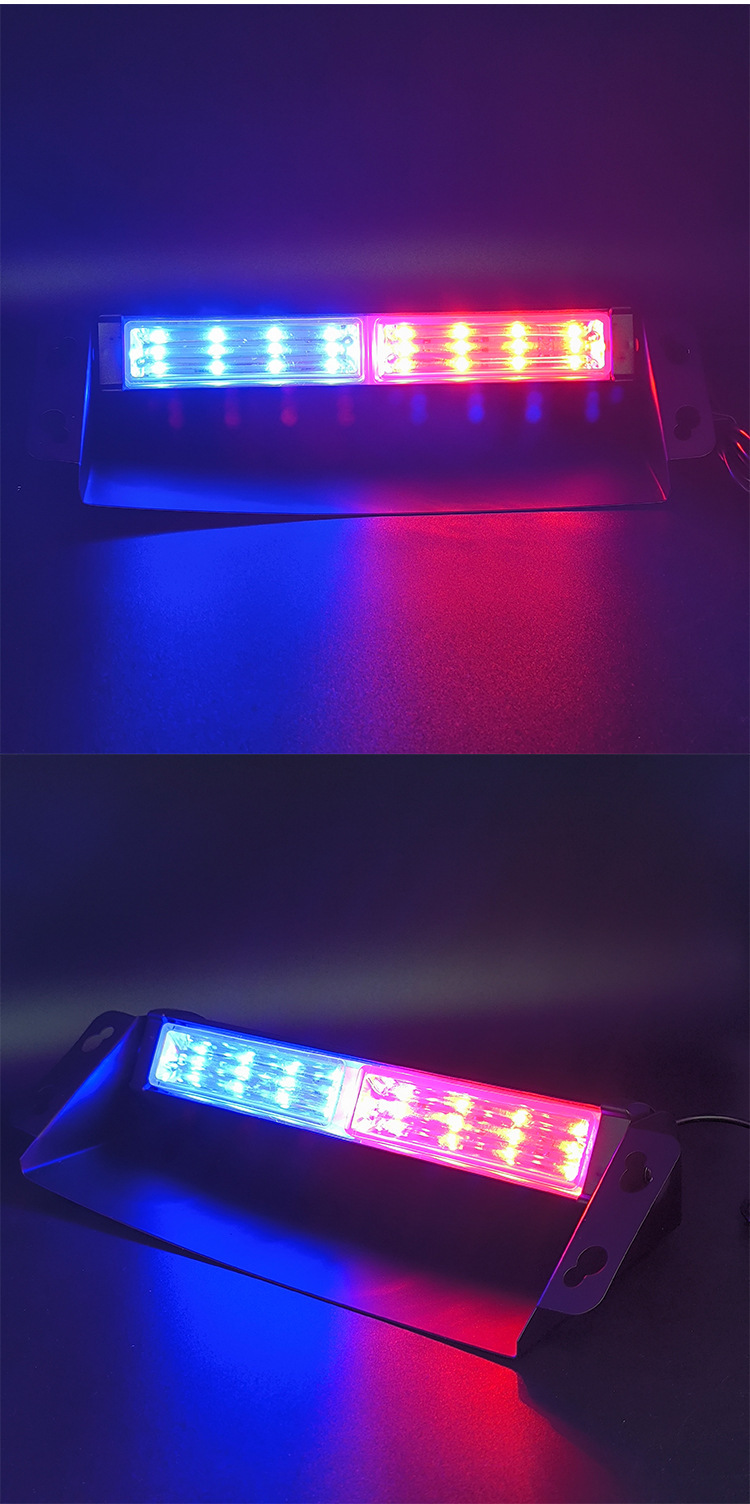 New car suction cup COB flash light front and rear glass flash warning light shovel light strobe light
