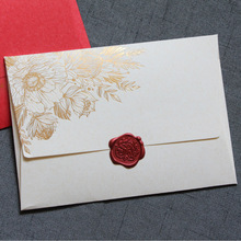 欧式3号加厚烫金特种纸珠光纸信封包装卡片质感邀请函信封袋
