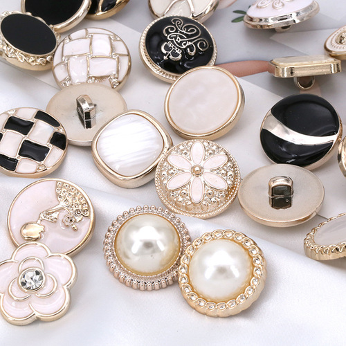 Round plastic buttons electroplated button buttons coat windbreaker sweater buttons tall women's coat sweater buttons