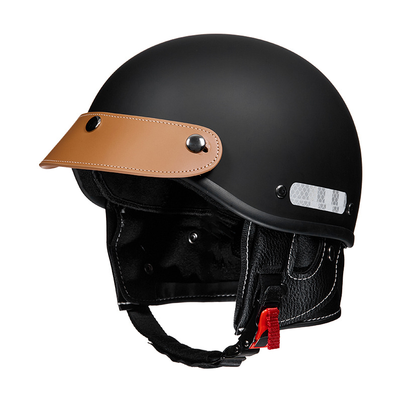 RNG208 casco retro celebridad de Internet casco elegante coche eléctrico casco de motocicleta femenina casco de motocicleta Xiaohongshu