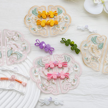 母亲节新品中式刺绣盘扣贴片手工DIY花束搭配材料小香风花艺装饰