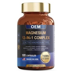 跨境12合1镁复合物甘氨酸镁胶囊Totaria12-in-1MagnesiumComplex