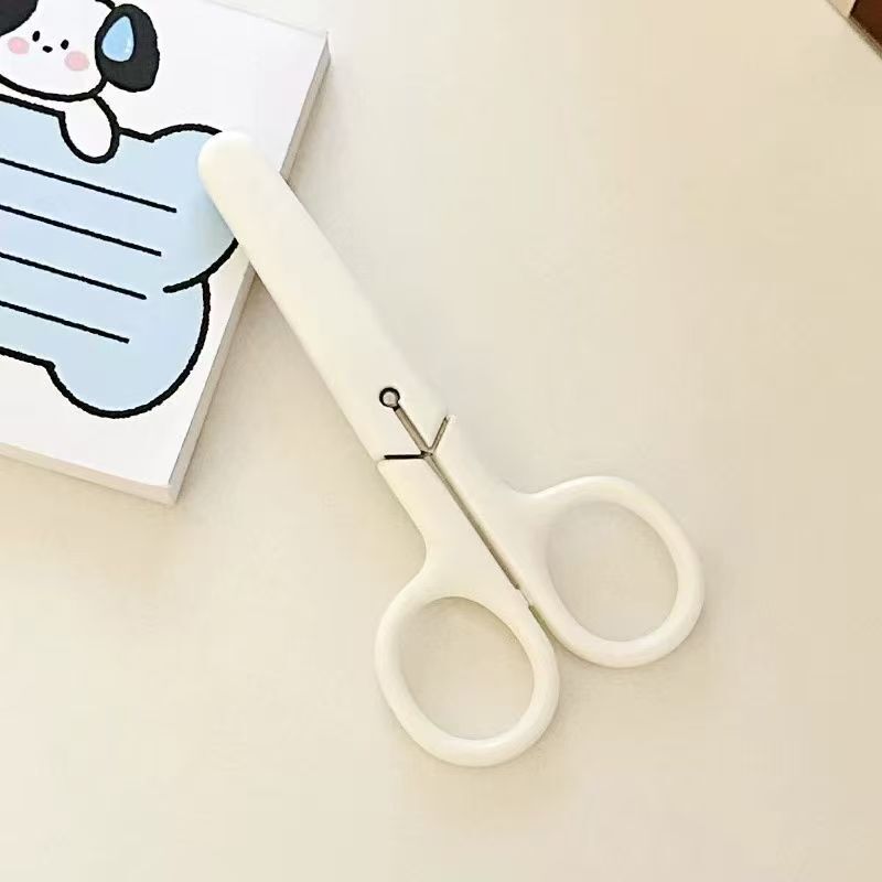 かわいいミニはさみ子供用手芸ステンレス鋼はさみ蓋付き学生ハンドブックはさみ|undefined