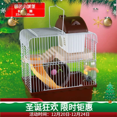 Клетка для хомяка Золотой медведь Негабаритная вилла Роскошные принадлежности для маленьких хомяков 47 Базовая клетка Пакет Полный двойной замок